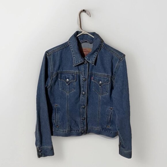 LEVIS STRAUSS CO DENIM JACKET SIZE MEDIUM Women’s Trucker Jean - Picture 1 of 7